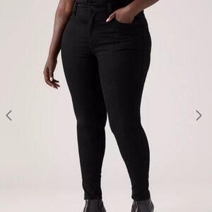 Levi's 720 High Rise Super Skinny Women's Jeans Black Size 16W